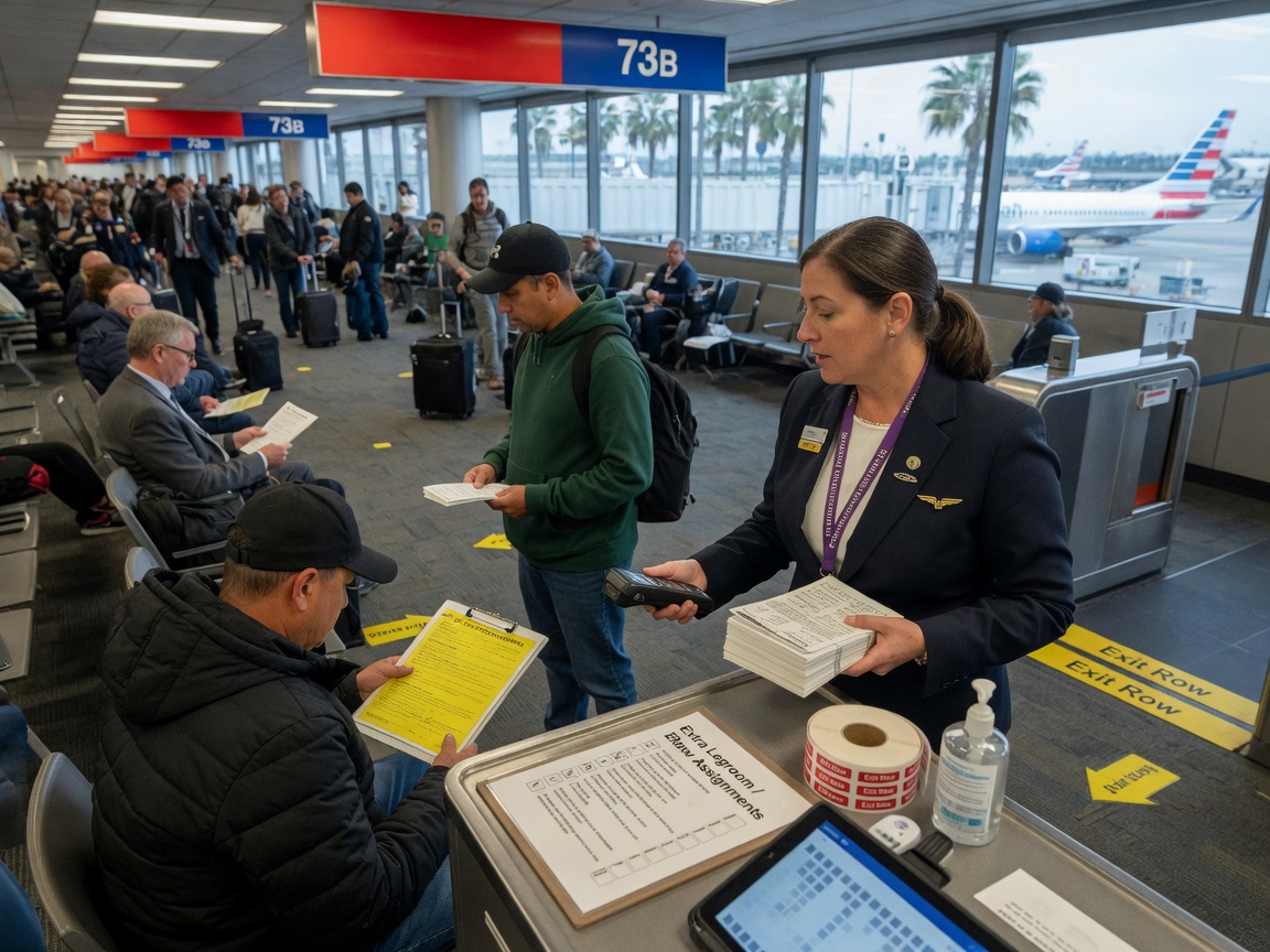 Exit Row and Extra Legroom Assignments in Los Angeles